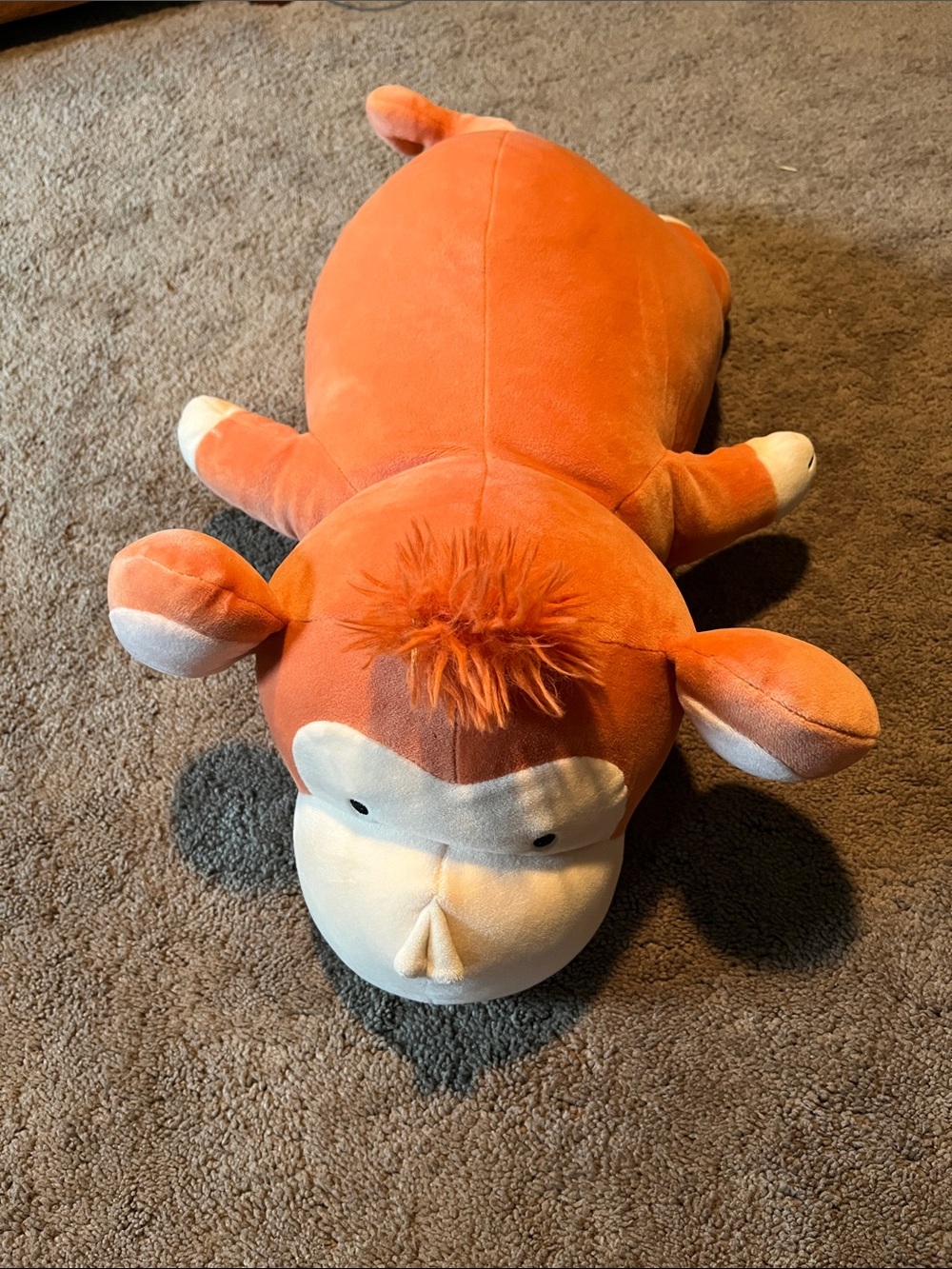 Pillowfort Orange and Cream Plush Monkey